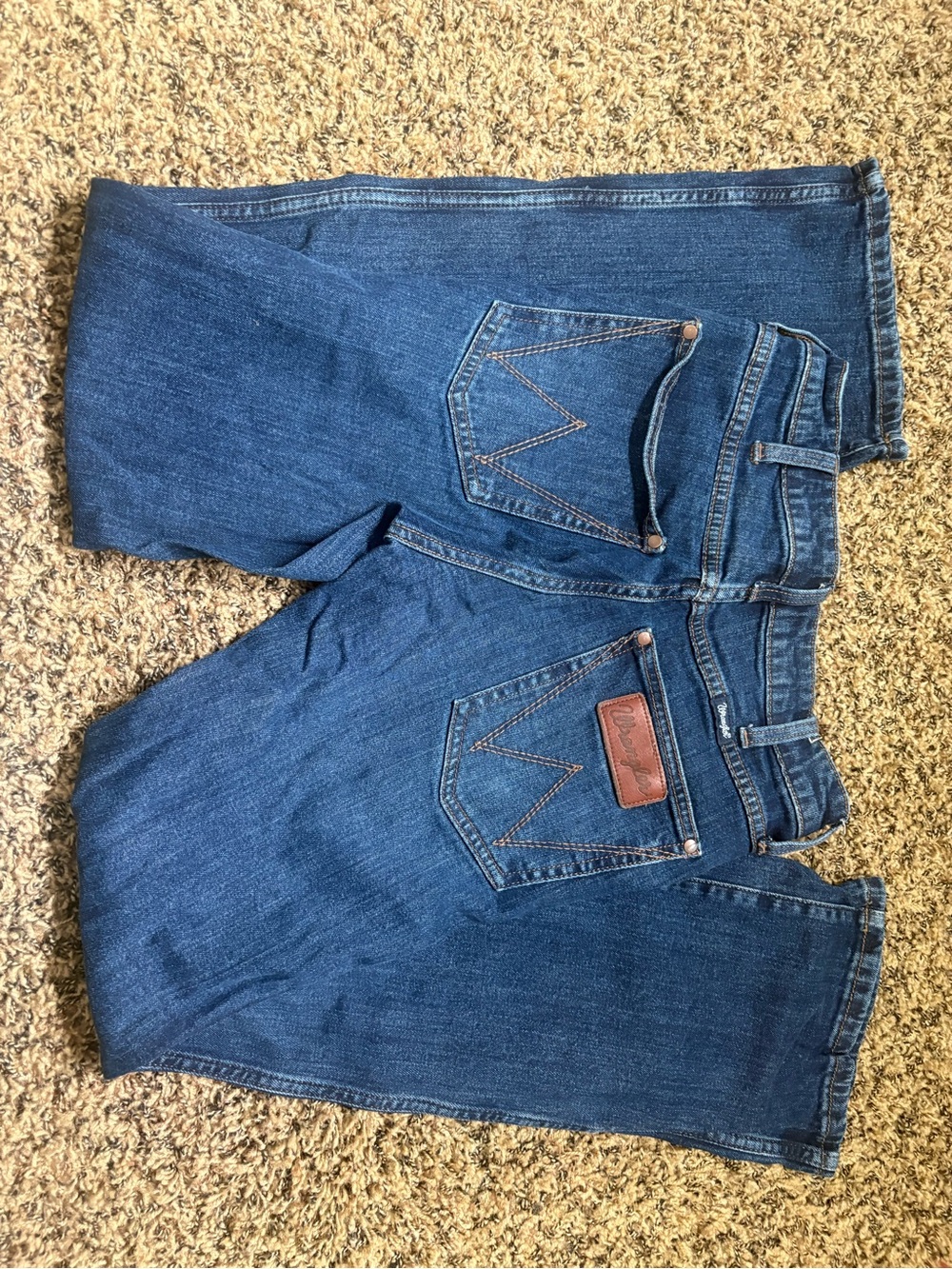 Women's Dark Blue Bootcut Jeans - Classic Five-Pocket Style